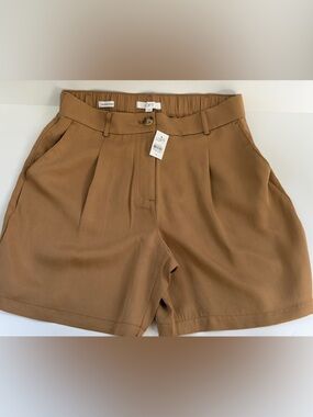LOFT The Emory Shorts Women’s Size 6 Tan Lyocell Tailored High Rise NWT